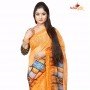 Fashionvibes Orange Chiffon Saree
