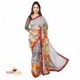 Fashionvibes Grey Chiffon Saree