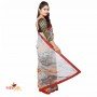 Fashionvibes Grey Chiffon Saree