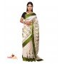 Fashionvibes Beige,Light Green Art Silk Saree