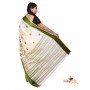 Fashionvibes Beige,Light Green Art Silk Saree
