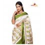 Fashionvibes Beige,Light Green Art Silk Saree