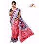 Fashionvibes Blue,Grey,Pink Tussar Silk Saree